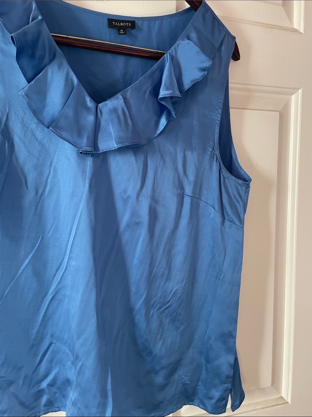 TALBOTS SILK RUFFLE TANK - Picture 4 of 7